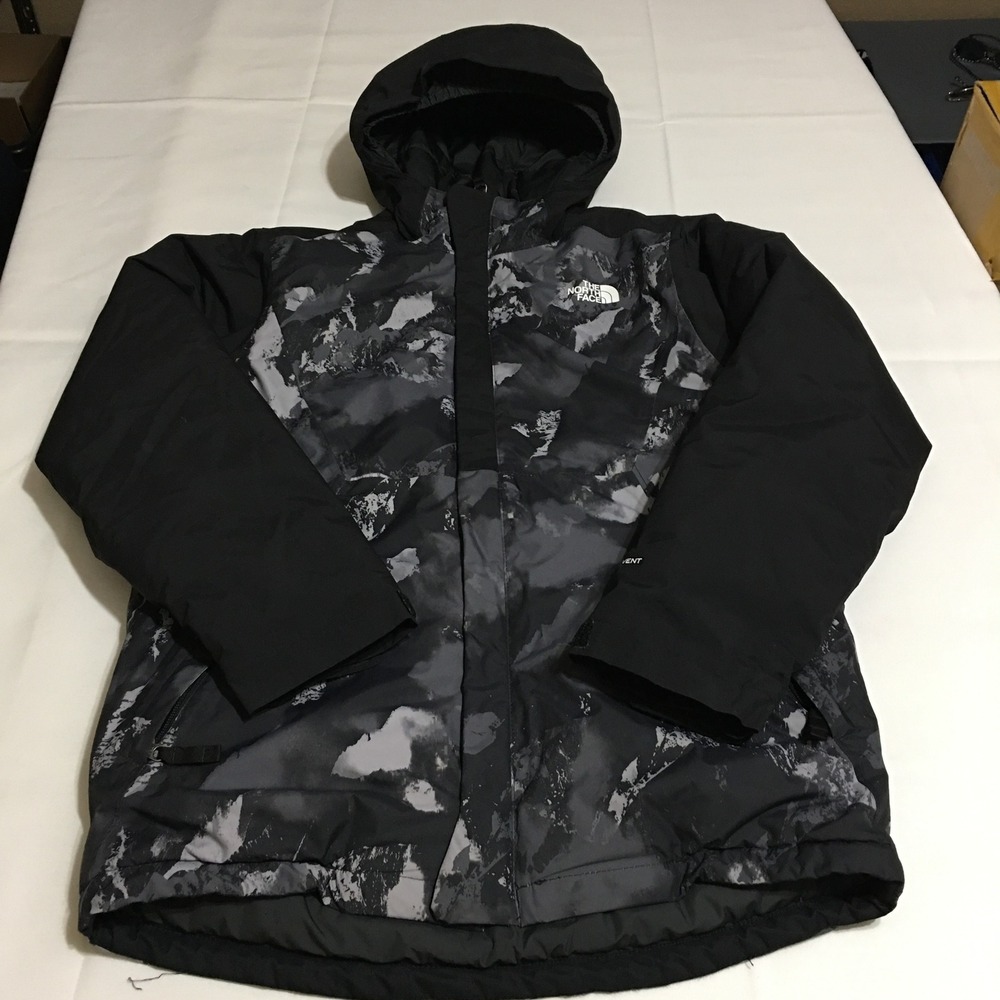 The North Face Boys Brayden Insulated Ski Jacket Large DryVent Camo Hooded